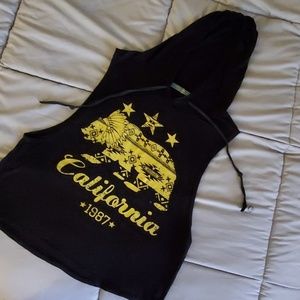 Muscle tank with hoodie